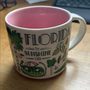 Starbucks Florida Sunshine State Mug - Pink and White